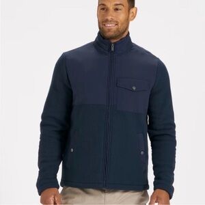 Vuori Morrow Sherpa Jacket in navy blue.